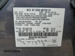 2019 Ford EcoSport SE z VIN MAJ6S3GL5KC284691, wystawiony jako Copart lot #58796875 z przebiegiem 30 435 mil mil oraz Czysty tytuł • Clean title. Historia ofert i sprzedaży dostępna na DreamBid. Obrazek 13.