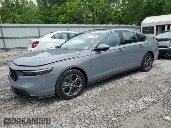 2024 Honda Accord EX-L с VIN 1HGCY2F67RA022180, выставлен на аукционе Copart как лот 57275885 с пробегом 14 132 миль миль и Списание • Salvage title. История ставок и продаж доступна на DreamBid. Изображение 1.