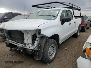 2020 Chevrolet Silverado 1500 Work Truck with VIN 1GCRWAEH7LZ259501, listed as a Copart auction lot 41835655 with 57,525 mi miles and Salvage Title. Bid and sale history available at DreamBid. Image 1.