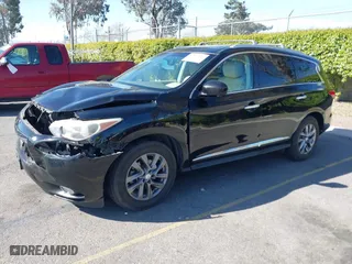 2013 Infiniti JX35 with VIN 5N1AL0MM9DC301309, listed as a IAAI auction lot 41872107 with NaN miles. Bid and sale history available at carsss.com. Image 17.