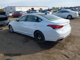 2018 Genesis G80 3.8L z VIN KMHGN4JE9JU216176, wystawiony jako IAAI lot #40976135 z przebiegiem 50 530 mil mil oraz . Historia ofert i sprzedaży dostępna na DreamBid. Obrazek 3.