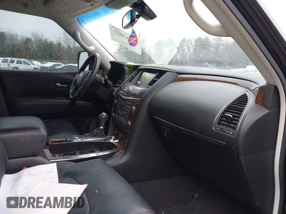 2017 Nissan Armada Platinum with VIN JN8AY2NF1H9302009, listed as a IAAI auction lot 40945027 with 97,008 mi miles. Bid and sale history available at carsss.com. Image 5.