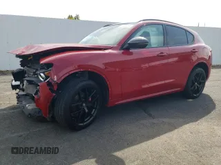 2020 Alfa Romeo Stelvio Sport with VIN ZASPAKAN6L7C82830, listed as a Copart auction lot 70883164 with 0 mi miles and Salvage Title. Bid and sale history available at carsss.com. Image 1.