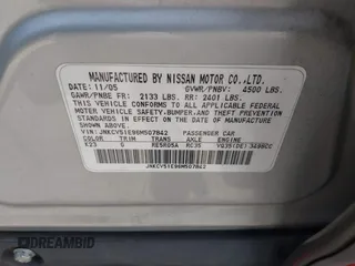 2006 Infiniti G35 with VIN JNKCV51E96M507842, listed as a IAAI auction lot 42181294 with 191,253 mi miles and . Bid and sale history available at DreamBid. Image 9.
