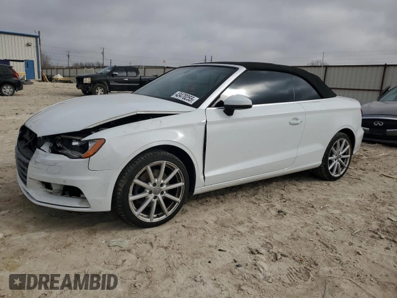 2015 Audi A3 1.8T Premium Plus with VIN WAU5CLFF8F1099645, listed as a Copart auction lot 43470255 with 83,301 mi miles and Salvage Title. Bid and sale history available at carsss.com. Image 1.