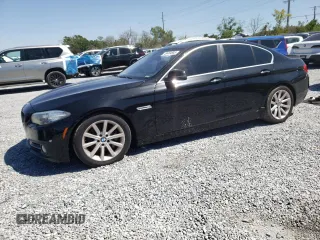 2015 BMW 5 Series 535i with VIN WBA5B1C55FD919164, listed as a Copart auction lot 49469685 with 117,610 mi miles and Clean Title. Bid and sale history available at carsss.com. Image 1.