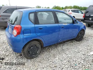 2009 Chevrolet Aveo 1LT with VIN KL1TD66E79B622286, listed as a Copart auction lot 56113094 with 96,075 mi miles and Salvage title. Bid and sale history available at DreamBid. Image 3.