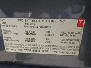 2014 Tesla Model S 60 with VIN 5YJSA1H19EFP36971, listed as a IAAI auction lot 42525811 with Not provided miles and . Bid and sale history available at DreamBid. Image 9.