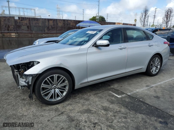 2018 Genesis G80 3.8L with VIN KMHGN4JEXJU227073, listed as a Copart auction lot 45514385 with 64,691 mi miles and Salvage Title. Bid and sale history available at carsss.com. Image 1.