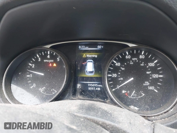 2016 Nissan Rogue SV with VIN KNMAT2MV1GP627725, listed as a IAAI auction lot 42120155 with 195,695 mi miles. Bid and sale history available at carsss.com. Image 7.