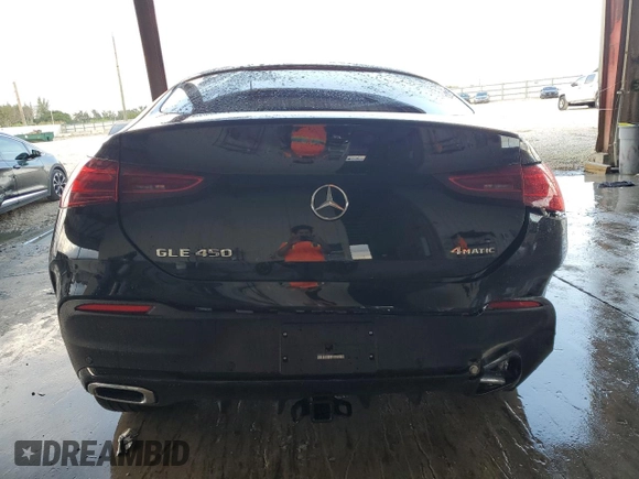 2025 Mercedes-Benz GLE 450 with VIN 4JGFD5KB4SB358859, listed as a Copart auction lot 86479754 with 289 mi miles and Non repairable. Bid and sale history available at DreamBid. Image 6.