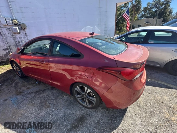 2014 Hyundai Elantra Coupe with VIN KMHDH6AH9EU025573, listed as a Copart auction lot 81293174 with 103,713 mi miles and Clean Title. Bid and sale history available at carsss.com. Image 3.