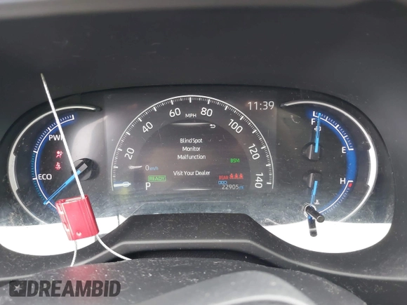 2023 Toyota RAV4 Hybrid XLE with VIN 2T3RWRFV8PW181044, listed as a IAAI auction lot 41629539 with 22,905 mi miles. Bid and sale history available at carsss.com. Image 7.