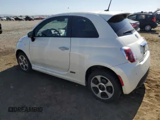 2014 FIAT 500e with VIN 3C3CFFGE0ET173032, listed as a Copart auction lot 60730574 with 120,996 mi miles and Salvage Title. Bid and sale history available at carsss.com. Image 2.