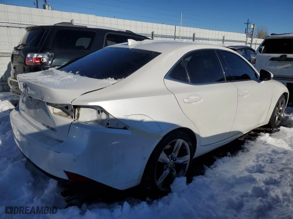 2015 Lexus IS 350 with VIN JTHCE1D25F5009478, listed as a Copart auction lot 45606105 with 116,703 mi miles and Salvage Title. Bid and sale history available at carsss.com. Image 3.