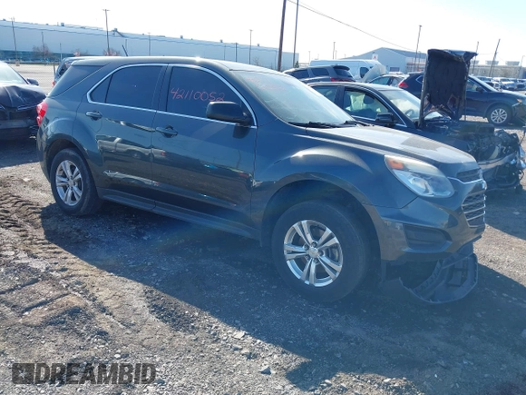 2017 Chevrolet Equinox LS z VIN 2GNALBEK7H1577908, wystawiony jako IAAI lot #42110052 z przebiegiem 112 573 mil mil oraz . Historia ofert i sprzedaży dostępna na DreamBid. Obrazek 1.