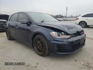 2016 Volkswagen Golf GTI SE with VIN 3VW5T7AU9GM034952, listed as a Copart auction lot 46992825 with 177,095 mi miles and Salvage Title. Bid and sale history available at carsss.com. Image 4.