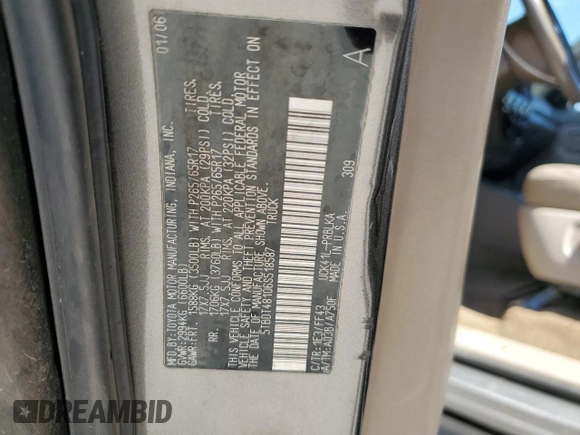 2006 Toyota Tundra Limited with VIN 5TBDT48106S518587, listed as a Copart auction lot 50534865 with 290,826 mi miles and Salvage Title. Bid and sale history available at DreamBid. Image 13.