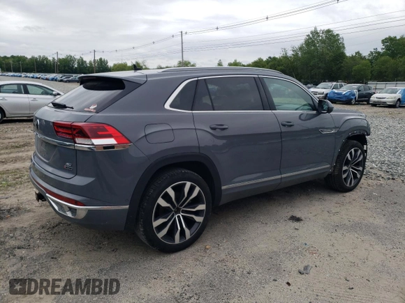 2021 Volkswagen Atlas SEL Premium R-Line with VIN 1V2FE2CA3MC206055, listed as a Copart auction lot 60788985 with 66,180 mi miles and Salvage title. Bid and sale history available at DreamBid. Image 3.