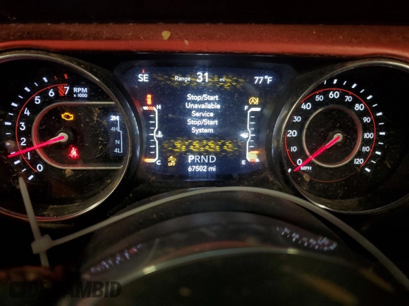 2021 Jeep Wrangler Unlimited Rubicon z VIN 1C4HJXFG3MW620194, wystawiony jako Copart lot #51576865 z przebiegiem 67 502 mil mil oraz Szkoda całkowita • Salvage title. Historia ofert i sprzedaży dostępna na DreamBid. Obrazek 9.