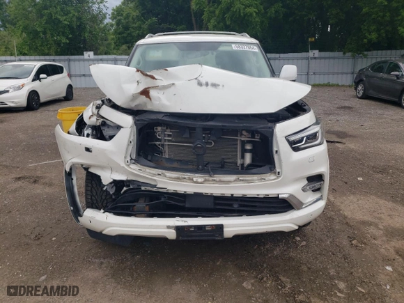 2018 Infiniti QX80 with VIN JN8AZ2NE7J9194411, listed as a Copart auction lot 58327864 with 0 mi miles and Salvage Title. Bid and sale history available at carsss.com. Image 5.
