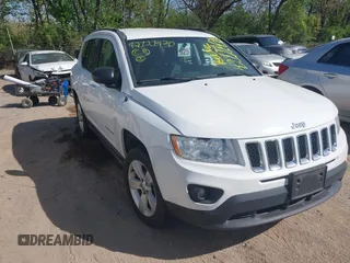 2012 Jeep Compass Latitude with VIN 1C4NJCEA7CD639298, listed as a IAAI auction lot 42121430 with 166,409 mi miles. Bid and sale history available at carsss.com. Image 1.