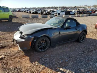 2017 Mazda MX-5 Miata Club with VIN JM1NDAC70H0123852, listed as a Copart auction lot 47812105 with 54,259 mi miles and Salvage Title. Bid and sale history available at carsss.com. Image 1.