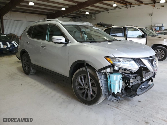 2016 Nissan Rogue SV with VIN 5N1AT2MV9GC850646, listed as a Copart auction lot 53889995 with 39,856 mi miles and Salvage Title. Bid and sale history available at carsss.com. Image 4.