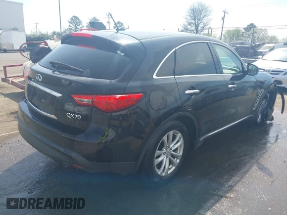 2017 Infiniti QX70 with VIN JN8CS1MW0HM414433, listed as a IAAI auction lot 41791003 with 105,946 mi miles and . Bid and sale history available at DreamBid. Image 4.