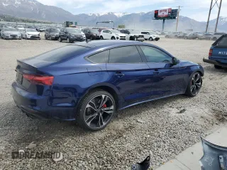 2024 Audi S5 Sportback Premium Plus z VIN WAUC4CF5XRA029418, wystawiony jako Copart lot #52800155 z przebiegiem 9116 mil mil oraz Szkody całkowita. Historia ofert i sprzedaży dostępna na DreamBid. Obrazek 3.