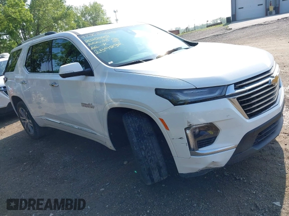 2022 Chevrolet Traverse High Country with VIN 1GNERNKW9NJ159232, listed as a IAAI auction lot 42368555 with 40,188 mi miles and . Bid and sale history available at DreamBid. Image 1.