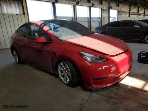 2021 Tesla Model Y Long Range with VIN 5YJYGDEE4MF075690, listed as a Copart auction lot 51274085 with 29,812 mi miles and Salvage Title. Bid and sale history available at carsss.com. Image 4.