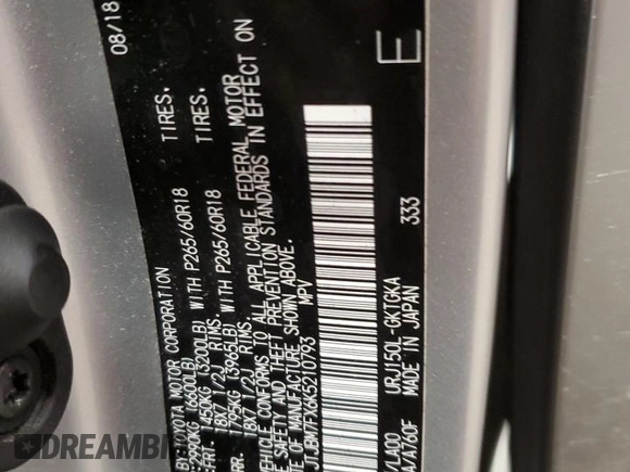 2019 Lexus GX 460 z VIN JTJBM7FX6K5210793, wystawiony jako Copart lot #45562705 z przebiegiem 78 284 mil mil oraz Szkody całkowita. Historia ofert i sprzedaży dostępna na DreamBid. Obrazek 14.