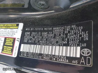 2010 Toyota Corolla with VIN 2T1BU4EE8AC300711, listed as a IAAI auction lot 41877226 with 241,220 mi miles. Bid and sale history available at carsss.com. Image 9.
