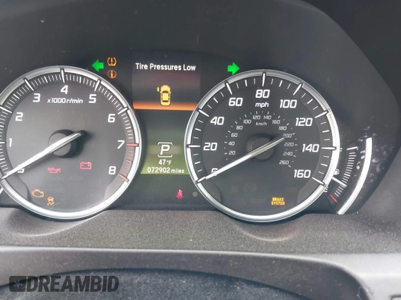 2017 Acura TLX w/Technology Pkg with VIN 19UUB1F51HA003548, listed as a IAAI auction lot 41843968 with 72,902 mi miles. Bid and sale history available at carsss.com. Image 7.