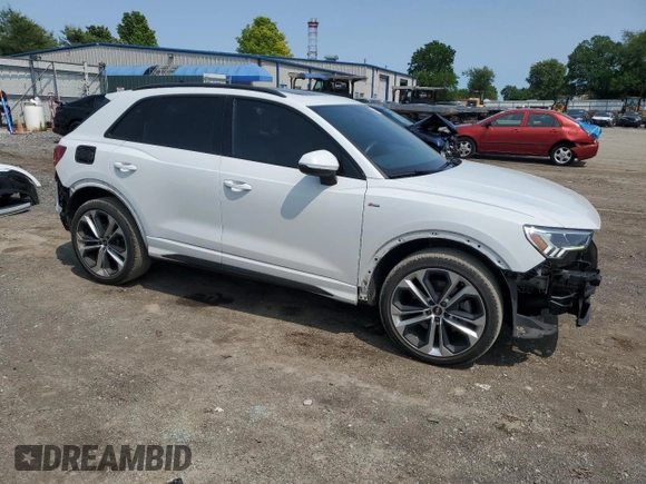 2022 Audi Q3 S line Premium Plus with VIN WA1EECF34N1058134, listed as a Copart auction lot 58793655 with 49,220 mi miles and Salvage title. Bid and sale history available at DreamBid. Image 4.