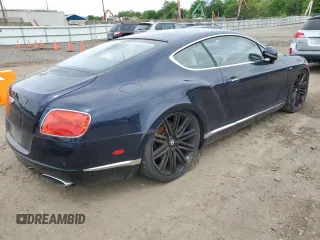 2013 Bentley Continental GT with VIN SCBFC7ZA4DC084868, listed as a Copart auction lot 54187554 with Not Provided miles and Salvage Title. Bid and sale history available at DreamBid. Image 3.