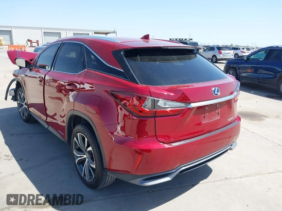 2017 Lexus RX with VIN 2T2BGMCA2HC017573, listed as a IAAI auction lot 41855347 with 57,010 mi miles. Bid and sale history available at carsss.com. Image 3.