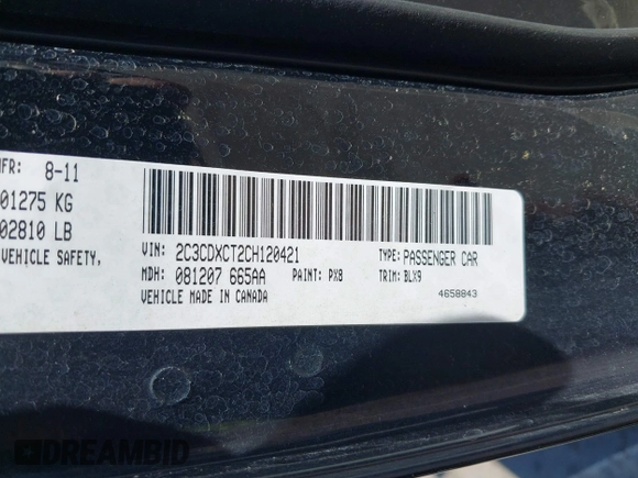 2012 Dodge Charger RT with VIN 2C3CDXCT2CH120421, listed as a IAAI auction lot 42196184 with 172,701 mi miles and . Bid and sale history available at carsss.com. Image 9.