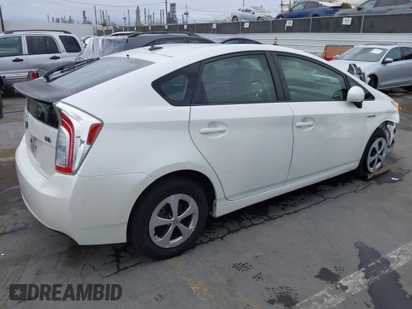 2013 Toyota Prius One with VIN JTDKN3DU0D5701462, listed as a IAAI auction lot 42068641 with 155,919 mi miles. Bid and sale history available at carsss.com. Image 4.