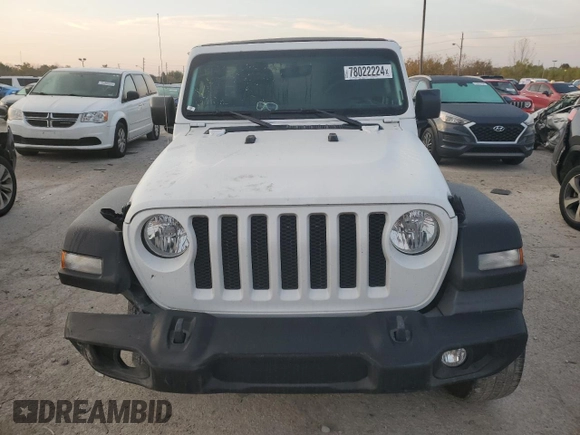 2023 Jeep Wrangler Sport with VIN 1C4HJXDG4PW520953, listed as a Copart auction lot 78022224 with 34,588 mi miles and Salvage Title. Bid and sale history available at DreamBid. Image 5.