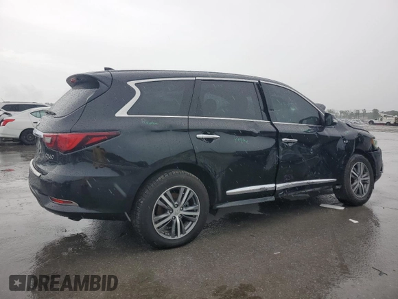 2020 Infiniti QX60 Luxe with VIN 5N1DL0MN7LC529524, listed as a Copart auction lot 57728125 with 85,542 mi miles and Salvage title. Bid and sale history available at DreamBid. Image 3.