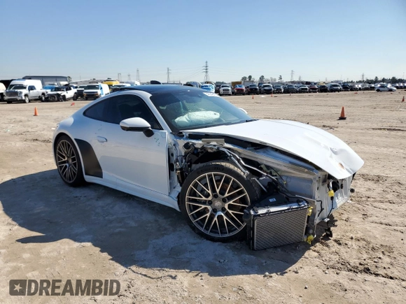 2024 Porsche 911 Carrera with VIN WP0AA2A90RS209329, listed as a Copart auction lot 43049475 with 1,785 mi miles and Salvage Title. Bid and sale history available at carsss.com. Image 4.