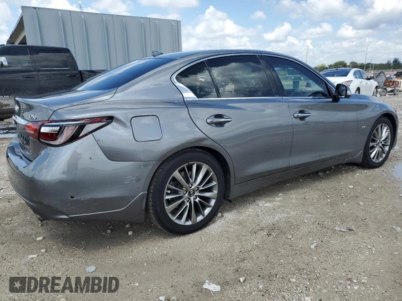 2018 Infiniti Q50 Luxe with VIN JN1EV7AP6JM350922, listed as a Copart auction lot 51506705 with 74,580 mi miles and Salvage Title. Bid and sale history available at DreamBid. Image 3.