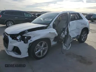 2019 Audi Q3 S line Prestige with VIN WA1FECF36K1074786, listed as a Copart auction lot 84680454 with 49,591 mi miles and Salvage Title. Bid and sale history available at carsss.com. Image 1.
