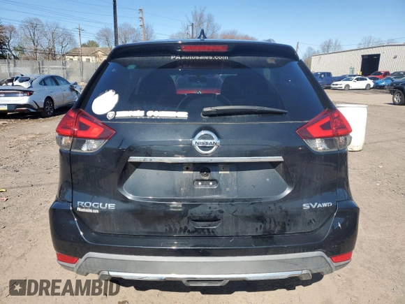 2017 Nissan Rogue SV with VIN KNMAT2MV7HP576328, listed as a Copart auction lot 50885585 with 92,915 mi miles and Salvage Title. Bid and sale history available at carsss.com. Image 6.