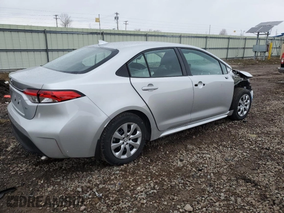 2025 Toyota Corolla LE with VIN 5YFB4MDE8SP247253, listed as a Copart auction lot 50200255 with 160 mi miles and Salvage Title. Bid and sale history available at carsss.com. Image 3.