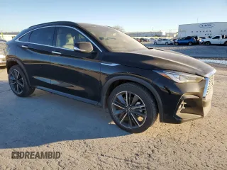 2024 Infiniti QX55 Luxe with VIN 3PCAJ5JR9RF108062, listed as a Copart auction lot 86250304 with 3,263 mi miles and Salvage Title. Bid and sale history available at DreamBid. Image 4.
