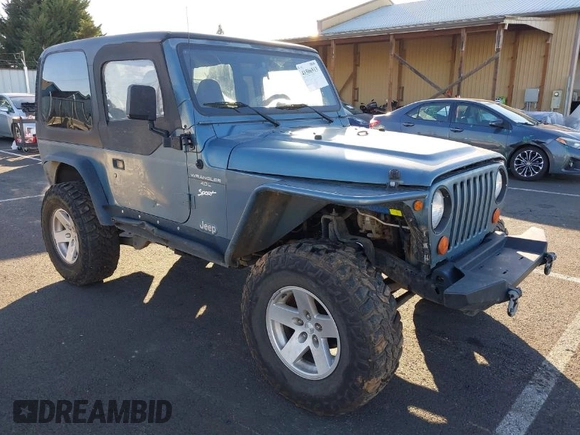 1998 Jeep Wrangler Sport with VIN 1J4FY19S4WP716469, listed as a IAAI auction lot 41506513 with 142,289 mi miles. Bid and sale history available at carsss.com. Image 1.