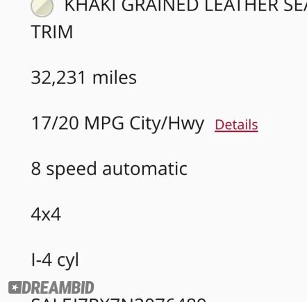 2022 Land Rover Defender S z VIN SALEJ7RX7N20764XX, wystawiony jako Copart lot #55269965 z przebiegiem 32 231 mil mil oraz Czysty tytuł • Clean title. Historia ofert i sprzedaży dostępna na DreamBid. Obrazek 10.